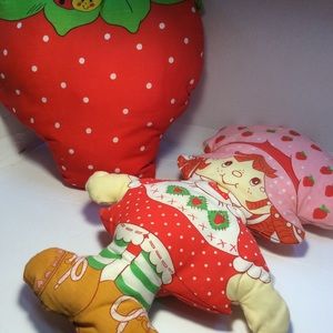 Vintage Handmade Strawberry Shortcake Doll & 🍓